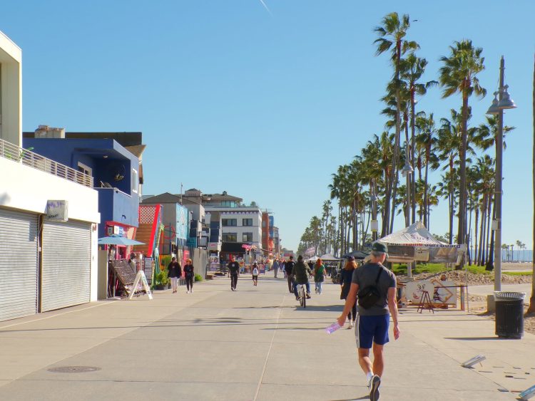 Cruising down Venice Beach California.